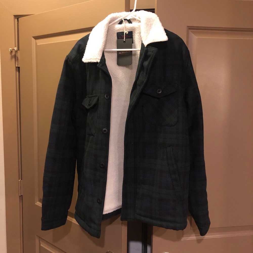 Plaid fleece lined jacket XL. Brand new with tags